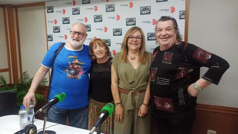 Miguel Muñoz de Morales con Consoli Romero, Pi Modroño y Paco Alberola